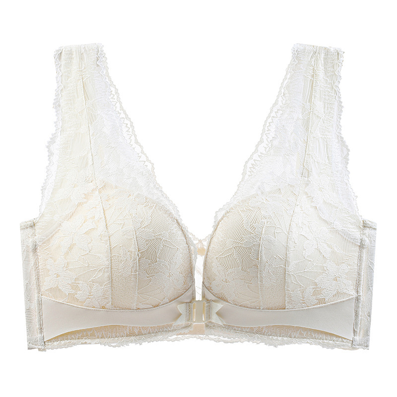 女性用のホットなフロントボタン下着、小さな胸のプッシュアップ、夏用の薄いスタイル、副胸の縮小、たるみ防止、ノンワイヤー、美しいバックブラ|undefined