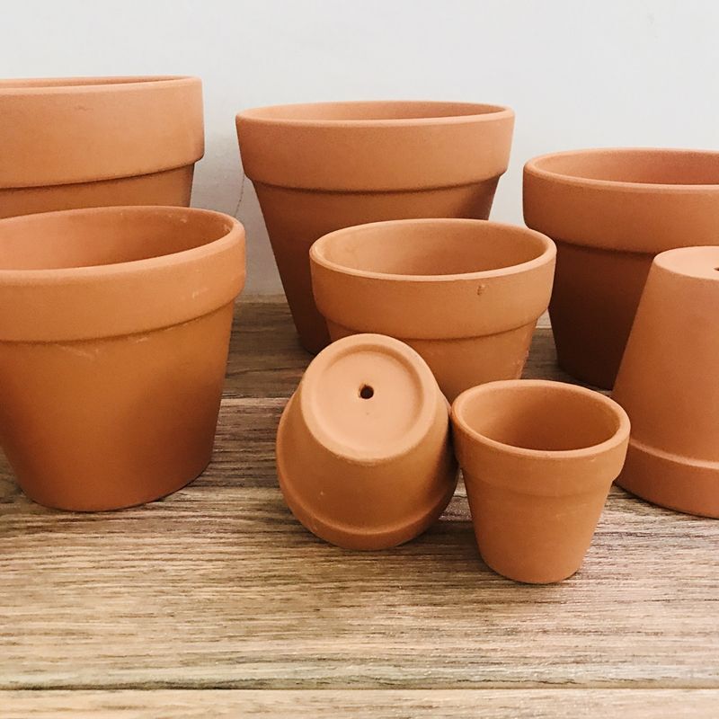 Red Pottery Flower Pots, Succulents, Ceramic Breathable Pots, Indoor Green Plants, Gardening Pots, Clay Pots, Stoneware Pots Set, Clearance