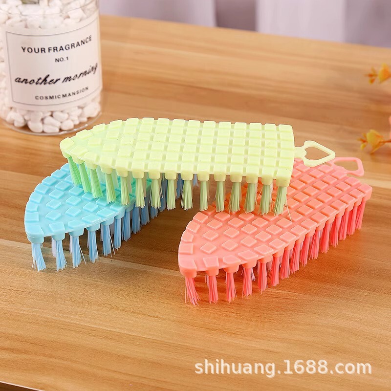 Bendable Cleaning Brush Folding Laundry Brush Hanging Shoe Brush Bathtub Faucet Housework Cleaning Multifunctional Soft Brush