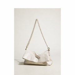 Fashion 2024 new niche geometric armpit bag women's summer crossbody bag versatile shoulder bag rhombus chain bag