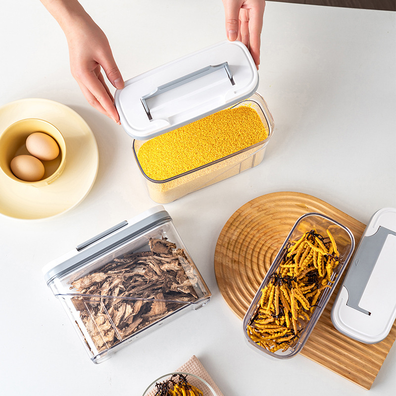 キッチン密封瓶家庭用保存瓶食品グレードの密封ボックス小麦粉スナック穀物収納ボックス保存瓶|undefined