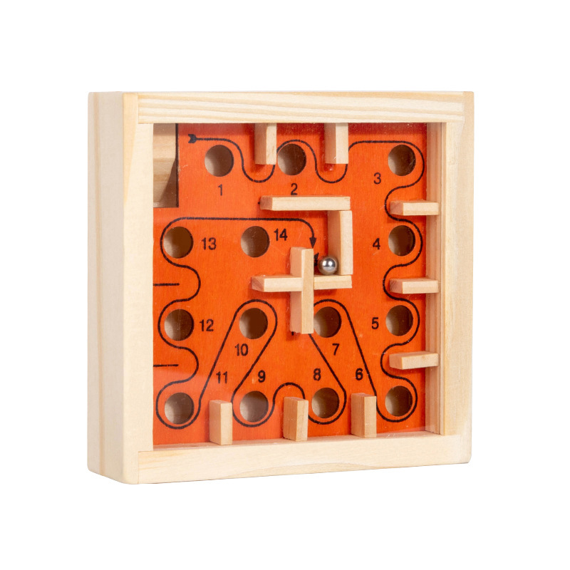 Laberinto de madera para niños, mano-cerebro, inteligencia, bola, bola, equilibrio, juego de concentración, rompecabezas, juguetes de jardín de infantes