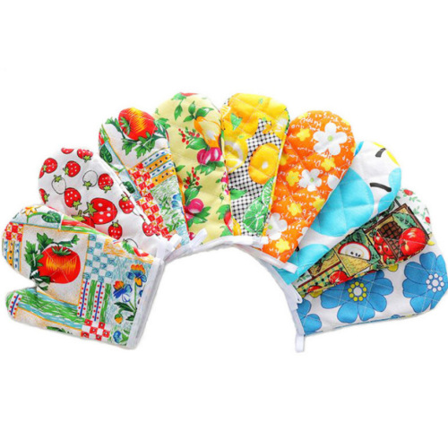 Microwave oven gloves anti-scalding household oven baking high temperature resistant white cotton insulation gloves 1 bag factory direct sale