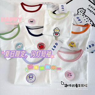 Summer Pure Cotton Short-Sleeve Children's Popular Short-Sleeve Wholesale from the Manufacturer Seamless Dropshipping Starting from 2 Pieces Single Piece Not Shipped