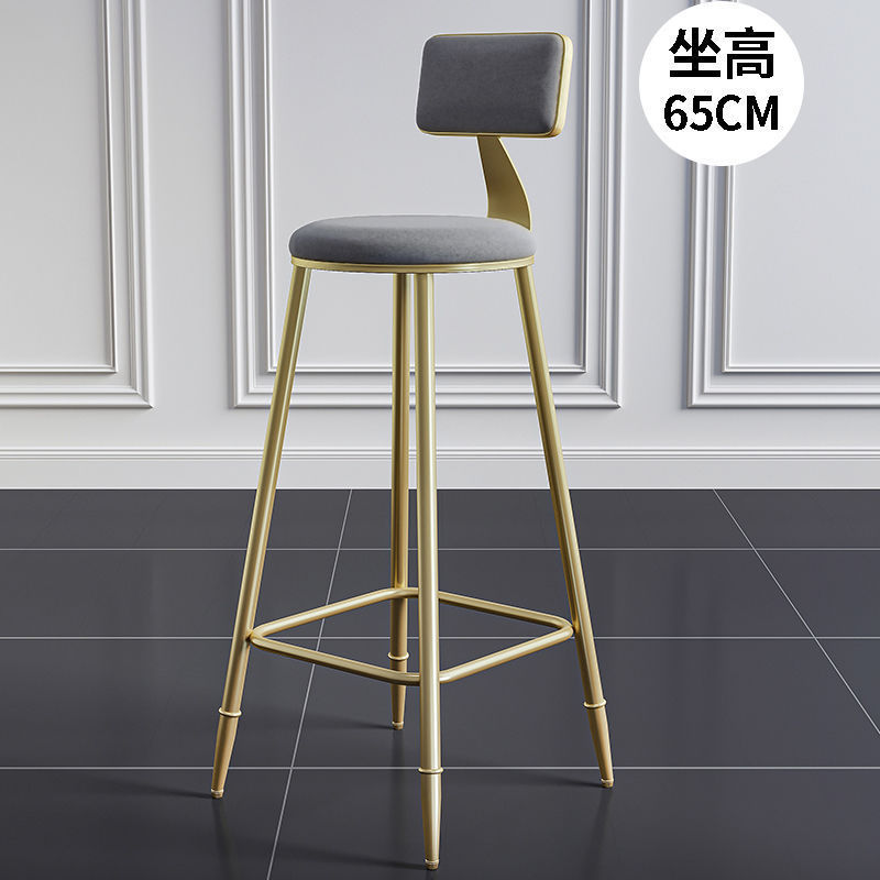 Silla de bar de hierro forjado simple taburetes de bar modernos para comidas caseras respaldados taburetes de bar de lujo ligero image 31