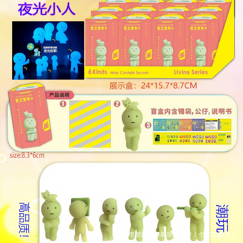 国境を越えた新製品発光ブラインドボックスコーナー君輸送天使フィギュアトレンディなブラインドボックスかわいい車のステッカー|undefined