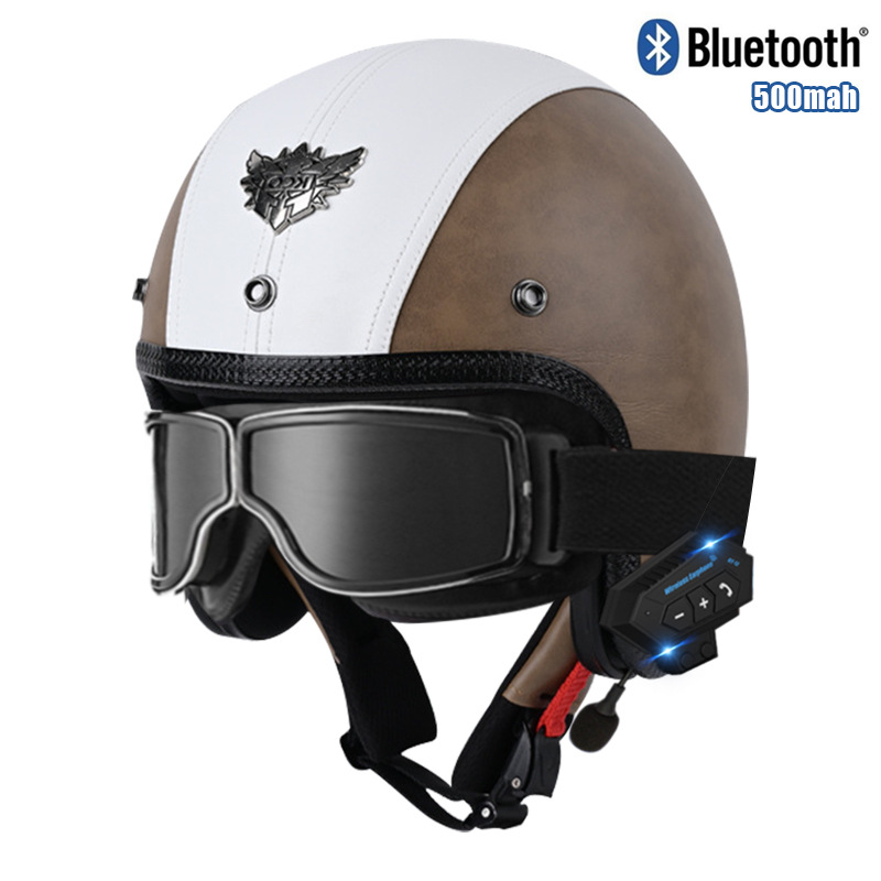 K 다크 브라운 화이트 스퀘어 레트로 미러 블루투스