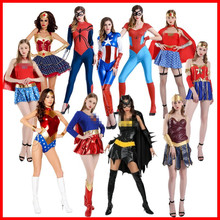 女超的人服万圣节服装cosplay神奇女侠派对蜘蛛侠扮演服摄影服