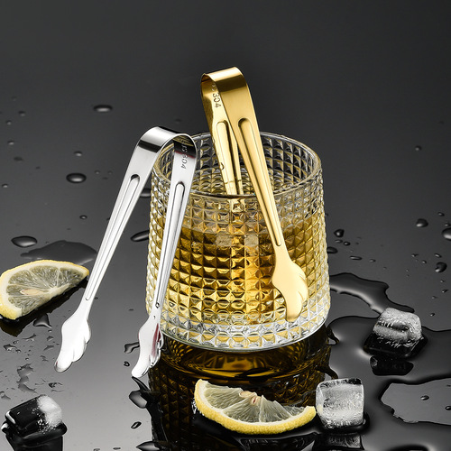 Cross-border 304 stainless steel sugar cube ice clip wings ice cube ice bucket clip ice tongs lemon food clip wholesale