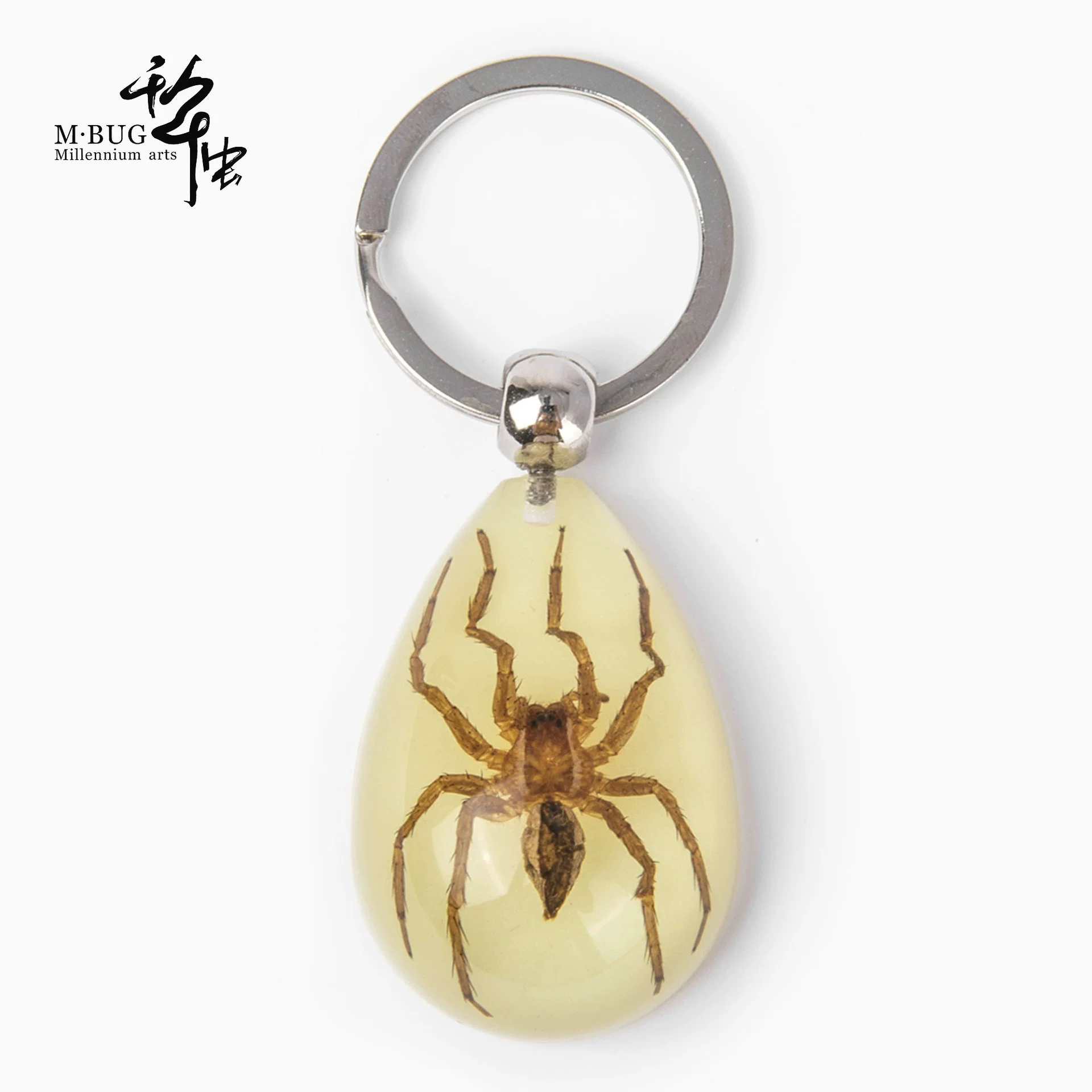 П Millennium Bug Highly Transparent Resin Glue Luminous Scorpion Scarab Hu Feng Real Insect Specimen Gift Keychain