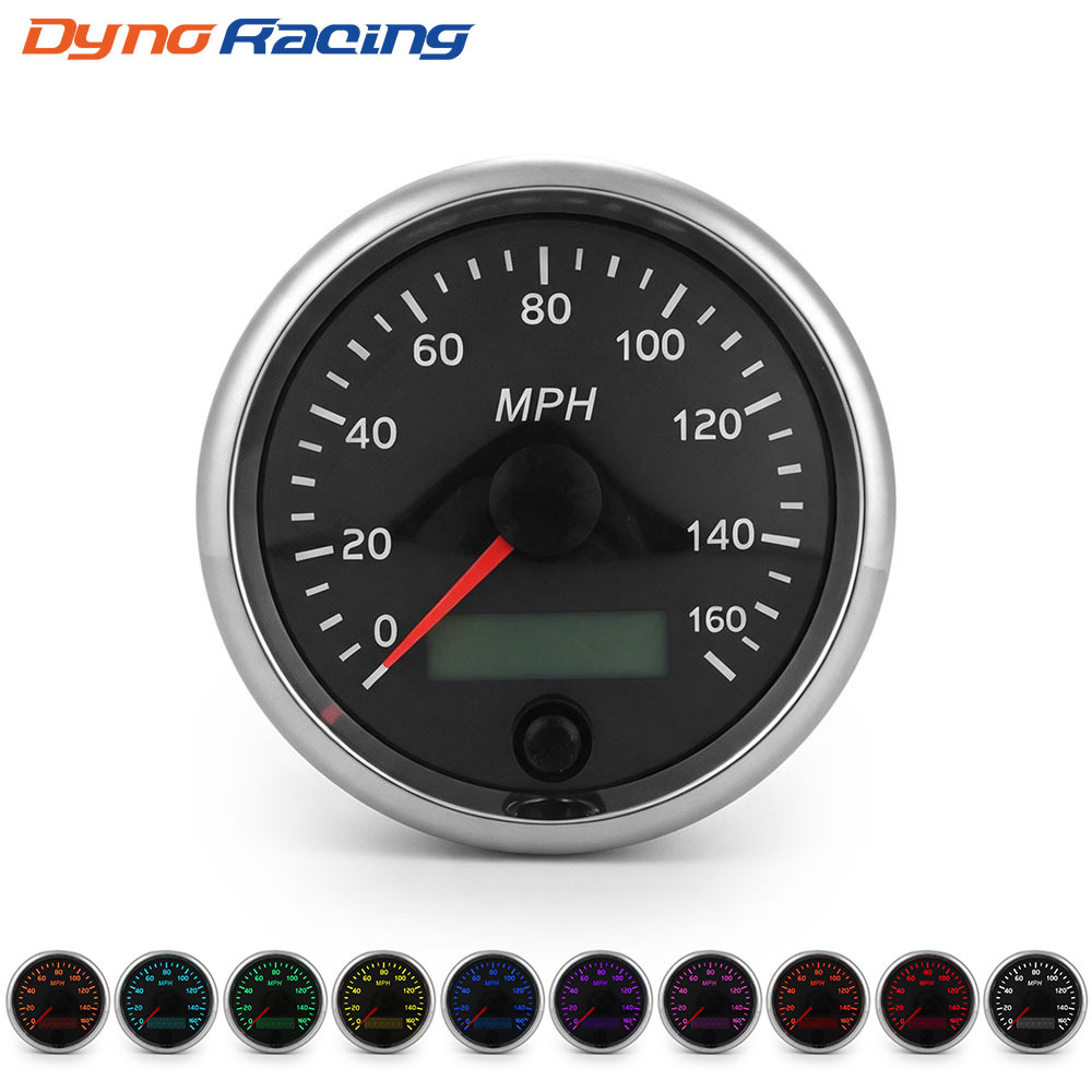Car modification 85mm speedometer odometer LCD meter 160MPH/H car speedometer