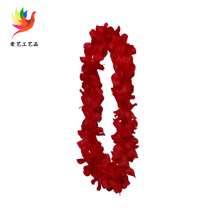 11 cm 30 pares de guirnaldas de cuatro esquinas grandes fiesta de fiesta con cuello, tela de poliéster, pétalos de simulación, guirnalda