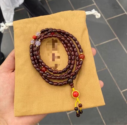 Natural Indian Small-Leaf Rosewood Cook Sherpa Bracelet DIY Multi-Circle Bracelet Necklace Jewelry Gift