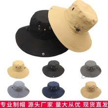 源头厂家帽子户外休闲渔夫帽防晒遮阳太阳帽西部牛仔帽登山帽百搭