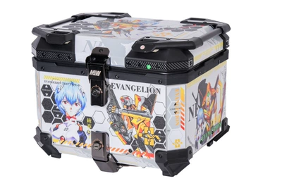 45L 55L 65L Waterproof — Motorcycle trunk - mjw02-45l-ayanami-rei-whitedecal-tail-boxextreme-edition