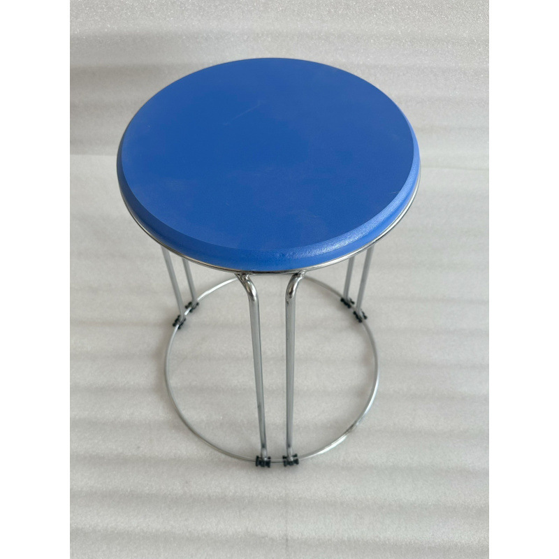 Taburetes redondos de madera sólida taburetes de acero inoxidable taburetes caseros apilables taburetes de hierro forjado dormitorio taburetes de comedor para adultos