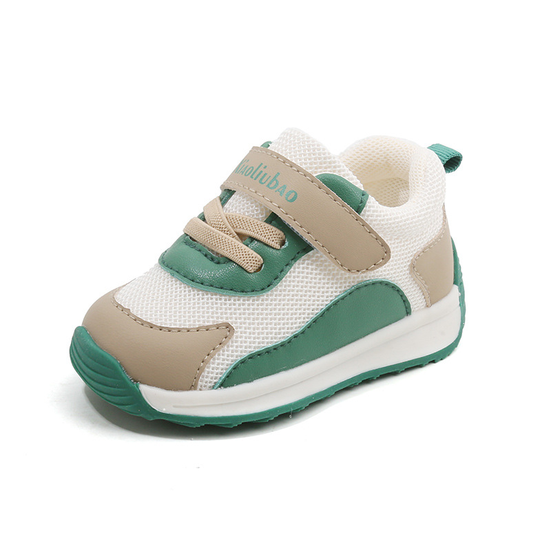 Xiaoxiao Bebé Zapatos de argán 1-3 años de edad primavera y otoño de fondo suave bebé niño niños y niñas transpirable doble malla zapatilla de deporte
