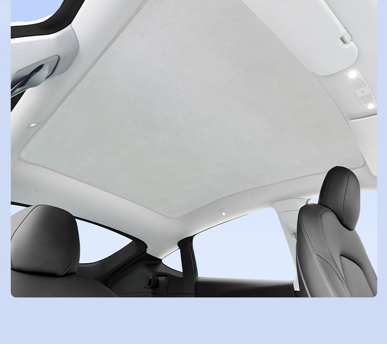 Suitable for Xpeng P7/P7+/Mo3 Suede Electrostatic Adsorption Sunshade Curtain Car Sunroof Sunshade