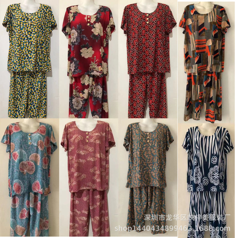 1688 stall suit middle-aged and elderly clothes wholesale summer Korean mother lapel bottoming shirt trend new products