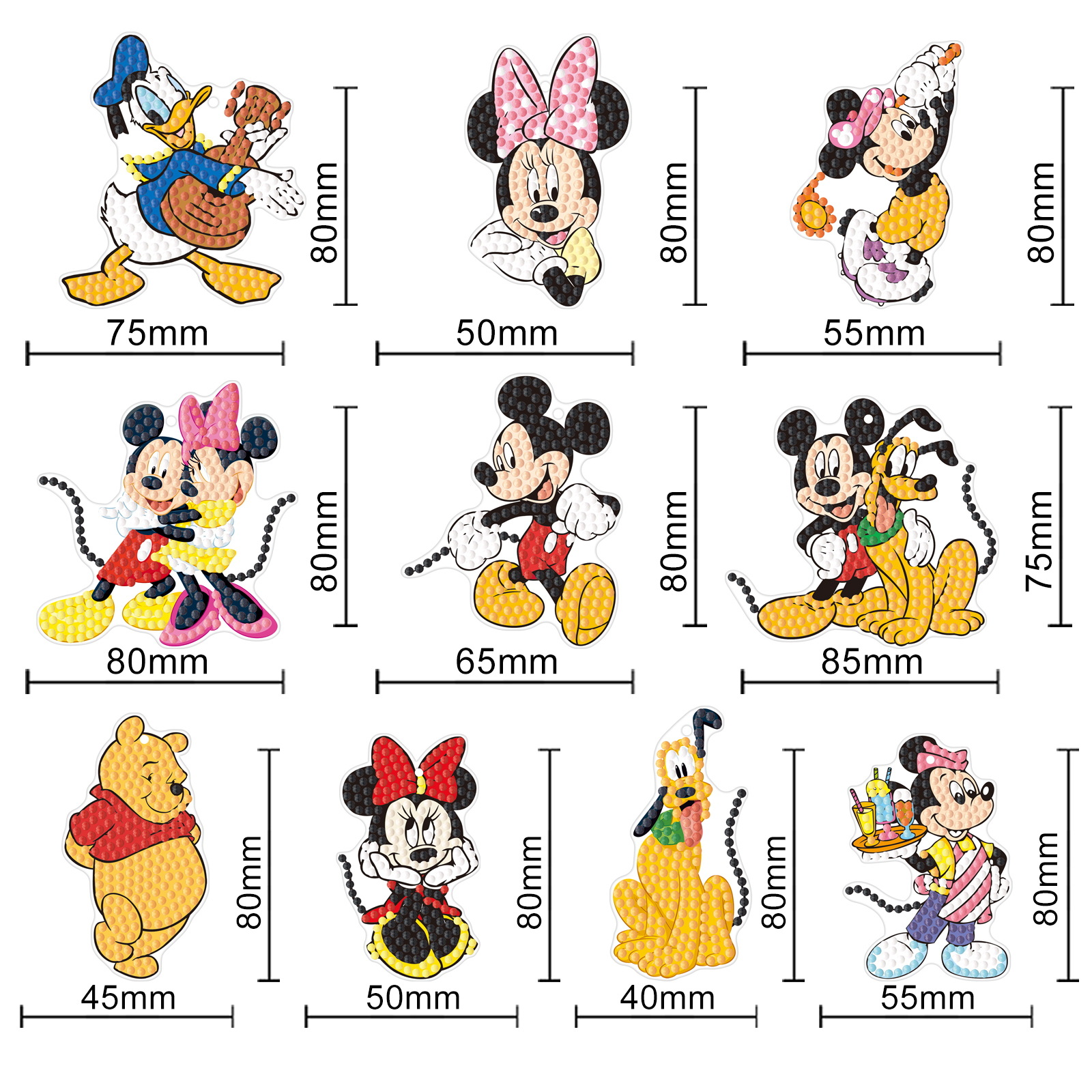 Pintura de diamantes alrededor de Halloween PET material acrílico perforación bordado colgante de Navidad hecha a mano colgante de decoración de sala de estar