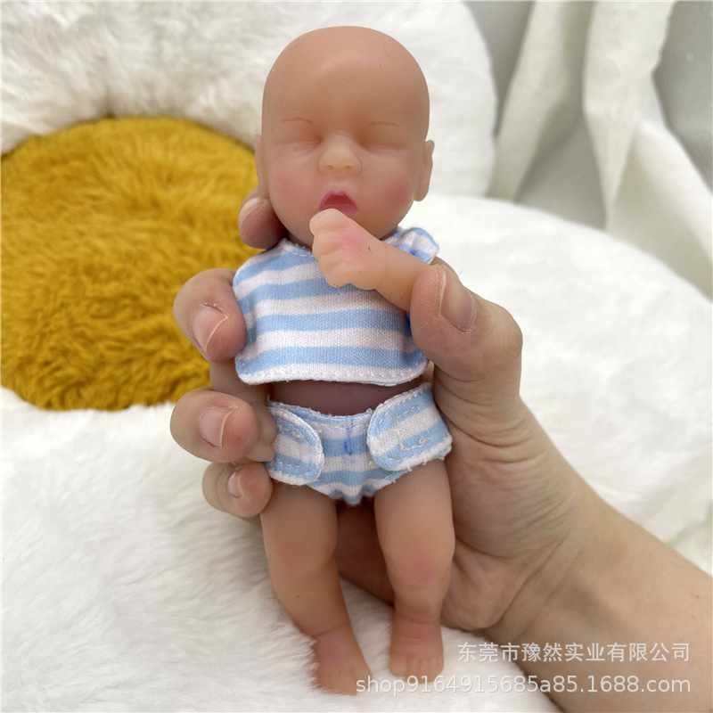 Independent Cross border Best Sellers Source 6 15 centimeter Curls Vivid Mini Rebirth a doll simulation baby a doll