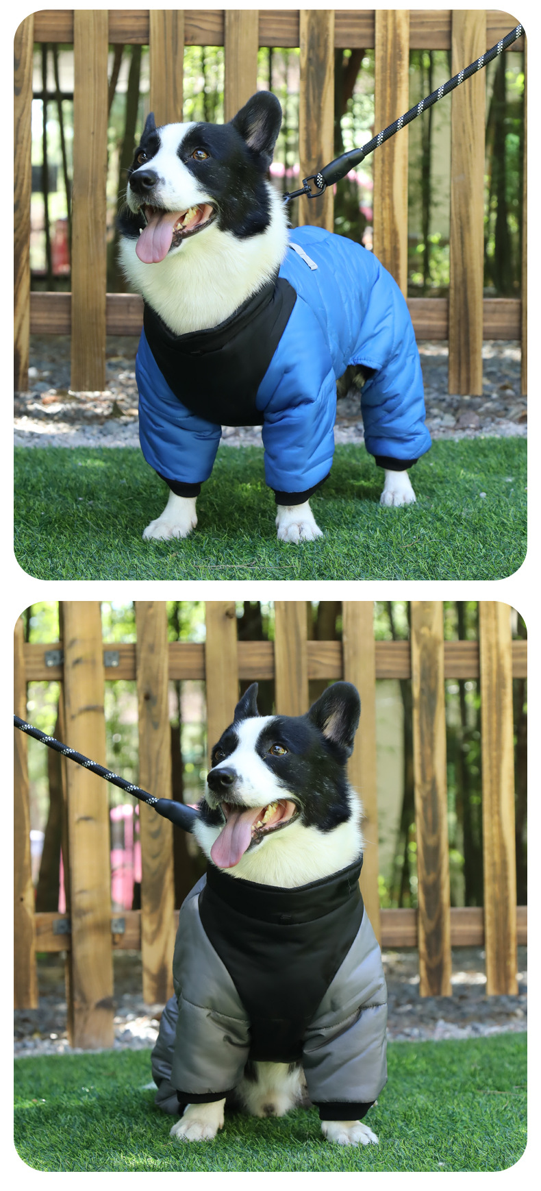winter dog four legged cotton coat warm dog clothes windproof puppy clothes pet clothing_voghion.com