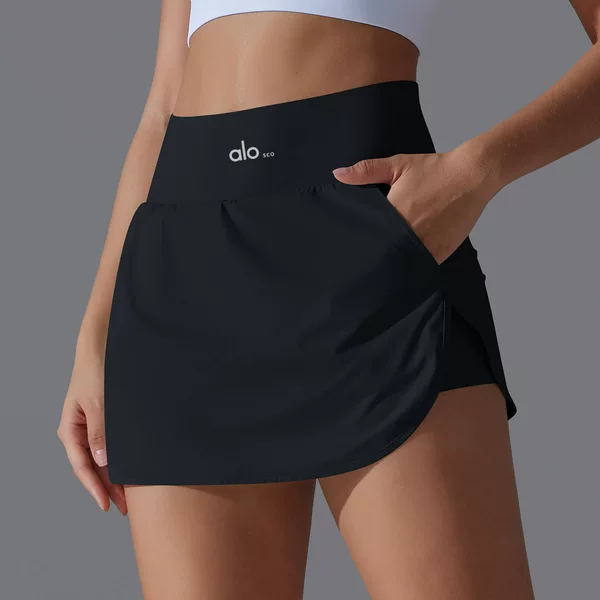 Losco Anti-Exposure Sports Short Skirt for Women, Summer Petite Badminton Half Skirt, Fitness Running Cycling Tennis Skirt