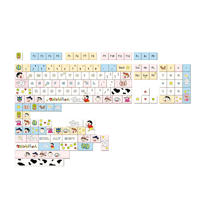 Crayón pequeño nuevo botón de salsa PBT cinco lados sublimación caliente de alto valor facial Wolff arachnida avante x87 millas de K99VGNv98