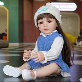 2024新款多功能会哭会笑55厘米重生娃娃换装娃娃智能娃娃女孩玩具