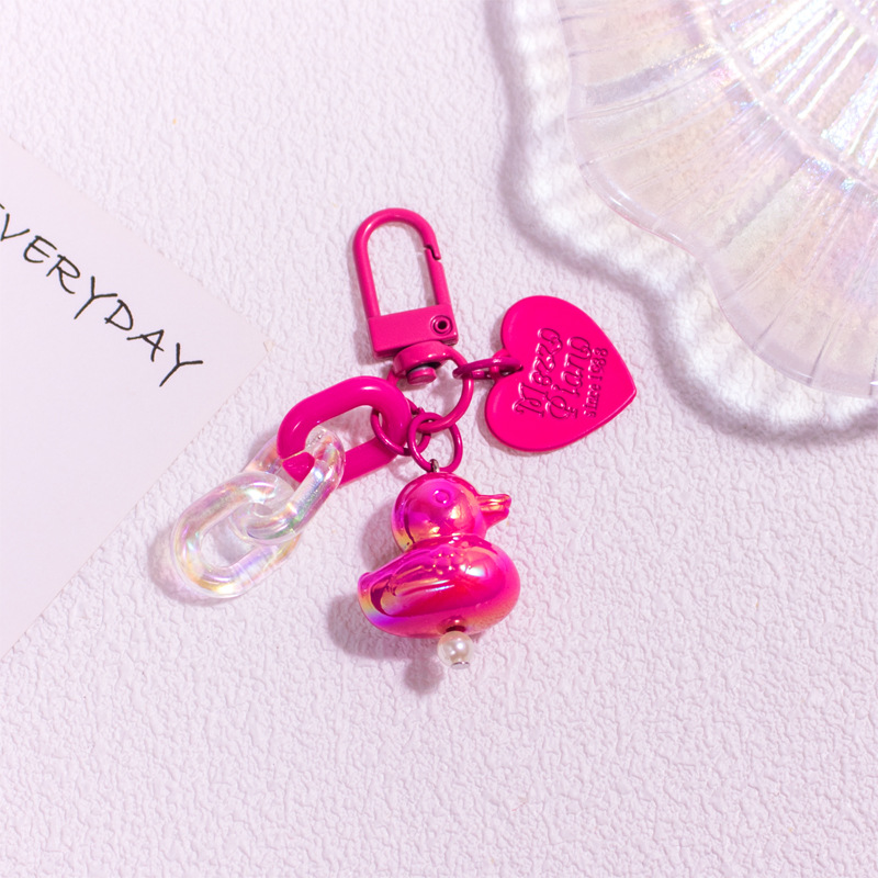 16g Weight Bag Pendant, Keychain Classification 1 Piece Quantity Daily, Party Occasion Resin Material Duck Pattern Unisex Gender Cute Style Cute Duck Resin Unisex Bag Pendant Keychain 12