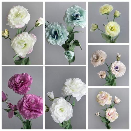 Simulated flower 4-head lisianthus flower manufacturer wholesale foreign trade home decoration wedding bouquet artificial flower DY-397