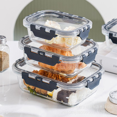 電子レンジ加熱ガラス弁当箱、サラリーマン弁当箱、専用弁当箱、家庭用ボウル、食品グレードのフルーツ保存箱
