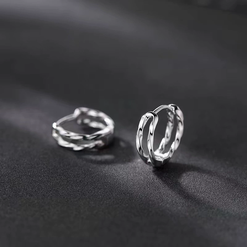 Серебряные серьги с штифтом, серебро 925, легкий люксовый стиль