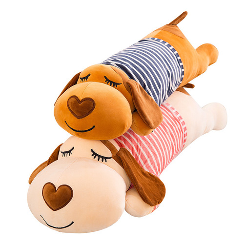 Down-filled plush toy with a sleepy pug design, suitable for girls to hug or use as a leg warmer pillow.