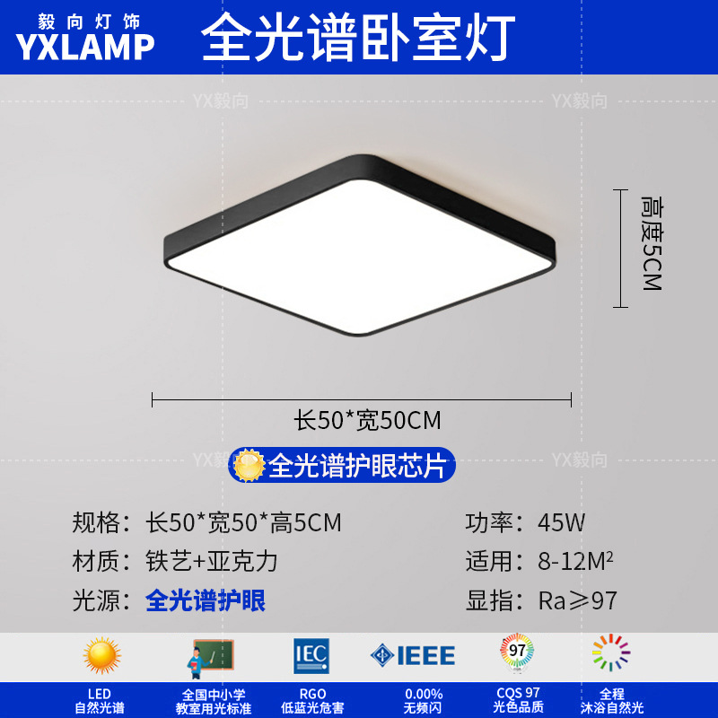 Italiano minimalista luces de sala de estar de alto nivel rectangular atmósfera doméstica diseñador de hielo grietas pasillo dormitorio luz de techo