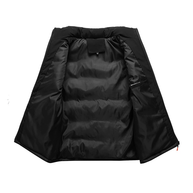 Jacket sleevless, demi-season vest with down, for middle age
