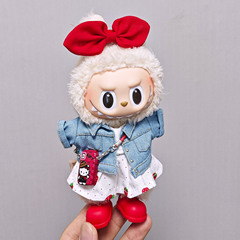 【ベビー服のみ】ラブブベビー服 デニムジャケット ストロベリースカートスーツ ラブブ服 人形ベビー服