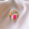 One size fashionable advanced ring, copper jewelry, nail decoration, accessory, light luxury style, high-quality style, on index finger, wholesale