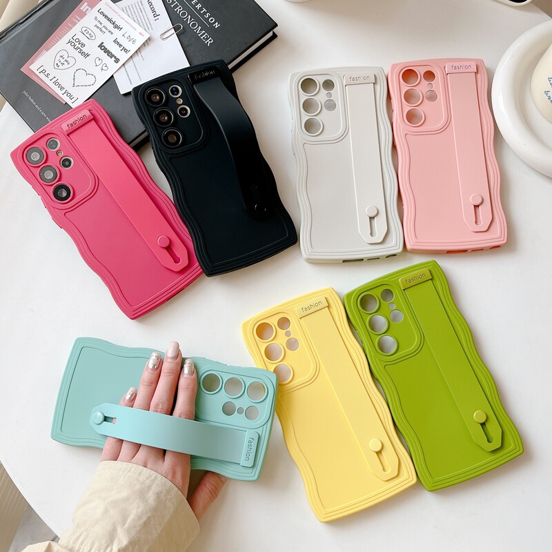 Suitable for Samsung S26Ultra Mobile Phone Case A57 Liquid Wave S25Fe Wristband Full Cover A37/A17 Protective Case