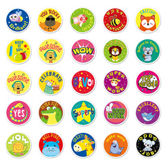 50 sheets of children's reward personalized cute cartoon Korean style handmade creative DIY skateboard luggage stickers waterproof