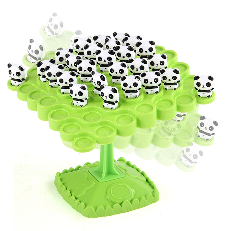Niños rompecabezas rana panda árbol de equilibrio superposición música astronauta árbol de equilibrio juego de mesa doble juguete interactivo