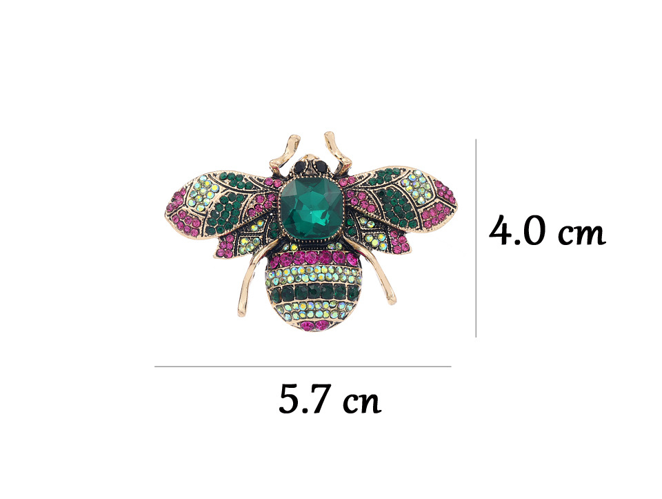 Elegant Glam Retro Bee Alloy Plating Inlay Rhinestones Women's Brooches display picture 2