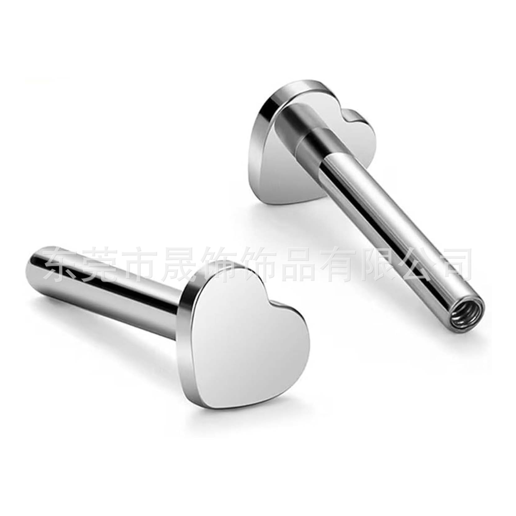 F136 Titanium Alloy Internal Thread 五角 Star 梅 Flower Heart Labret Stud Ear Stud G23 Piercing Jewelry 异 Flat Back Barbell