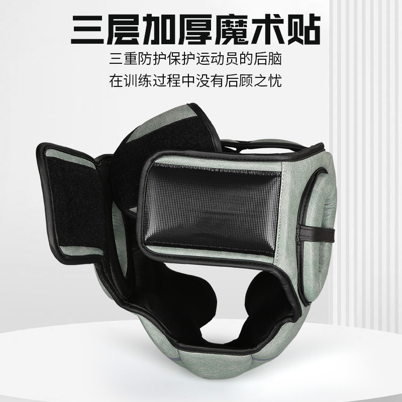 Casco de boxeo Ceiling Protector de cabeza engrosado Muay Thai Cara de mono Entrenamiento de lucha para adultos Protector Sanda