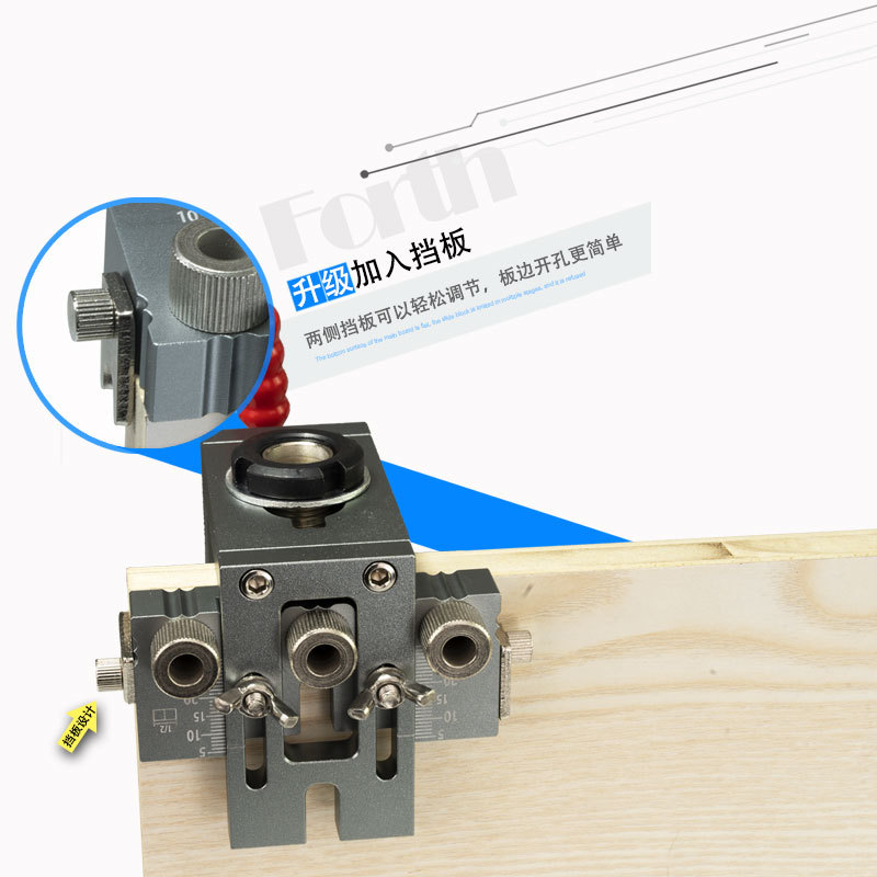 Youmu tres en uno de clip rápido puncher carpintería dos en uno abridor de agujeros placa muebles de madera redonda Tenon posicionamiento de perforación