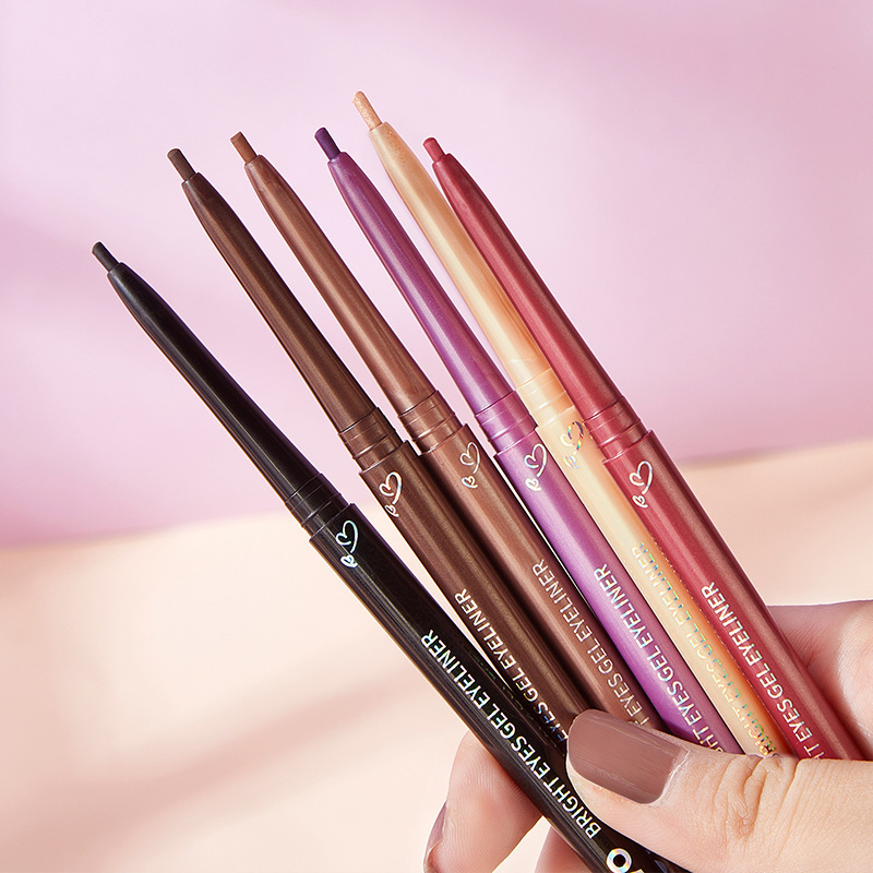NOVO eyeliner glue pen does not take off makeup, does not faint, waterproof and sweat-proof lasting extremely thin head novice lying silkworm soft head eyeliner pen