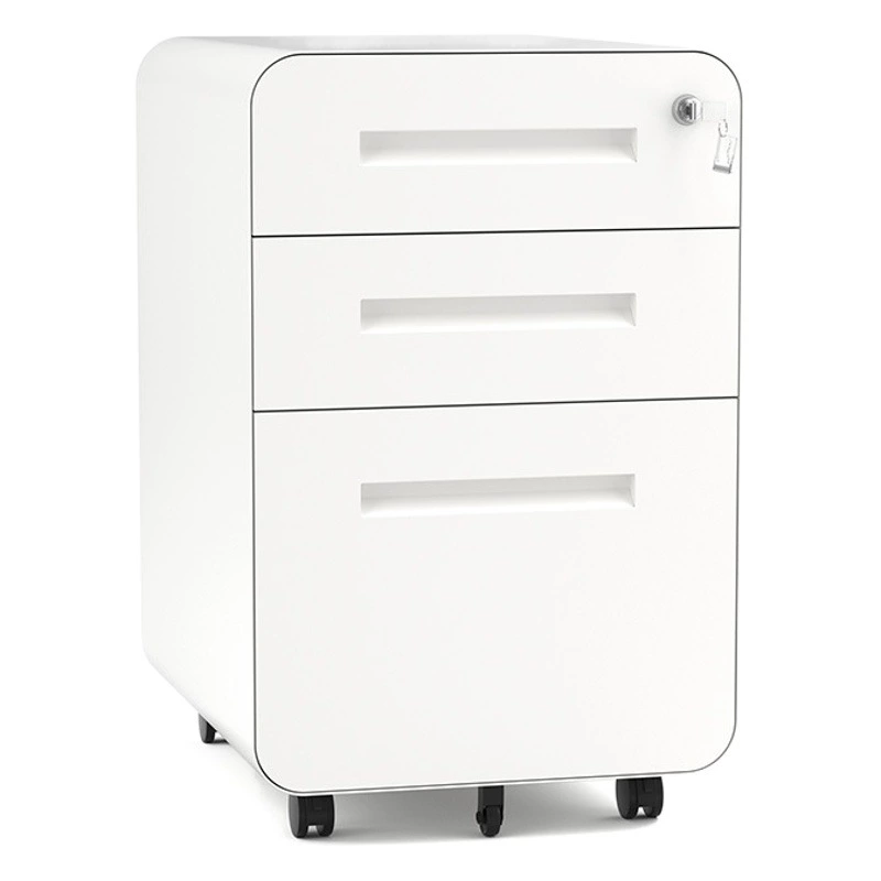 Новая модель современного офисного передвижного шкафа под стол с ящиками, передвижное хранилище, запираемая стальная низкая дверца шкафа