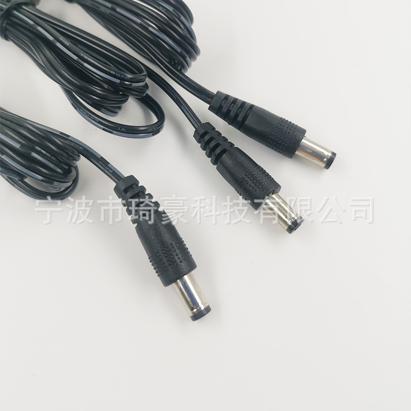 工厂批发铜芯黑2468竹节线公头24AWG电源线材 巴西电源线