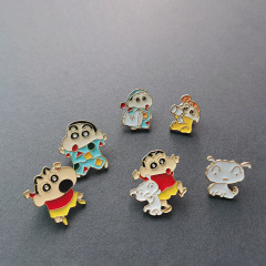 Crayon Shin-chan Brooch Alloy Badge Cute Japanese Pin Male Couple Accessories Peripheral Anti-Leakage Female Accessories