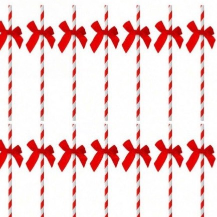 Cross-border bow party paper straw ribbon fabric panadería postre decoración inserto cóctel decoración straw